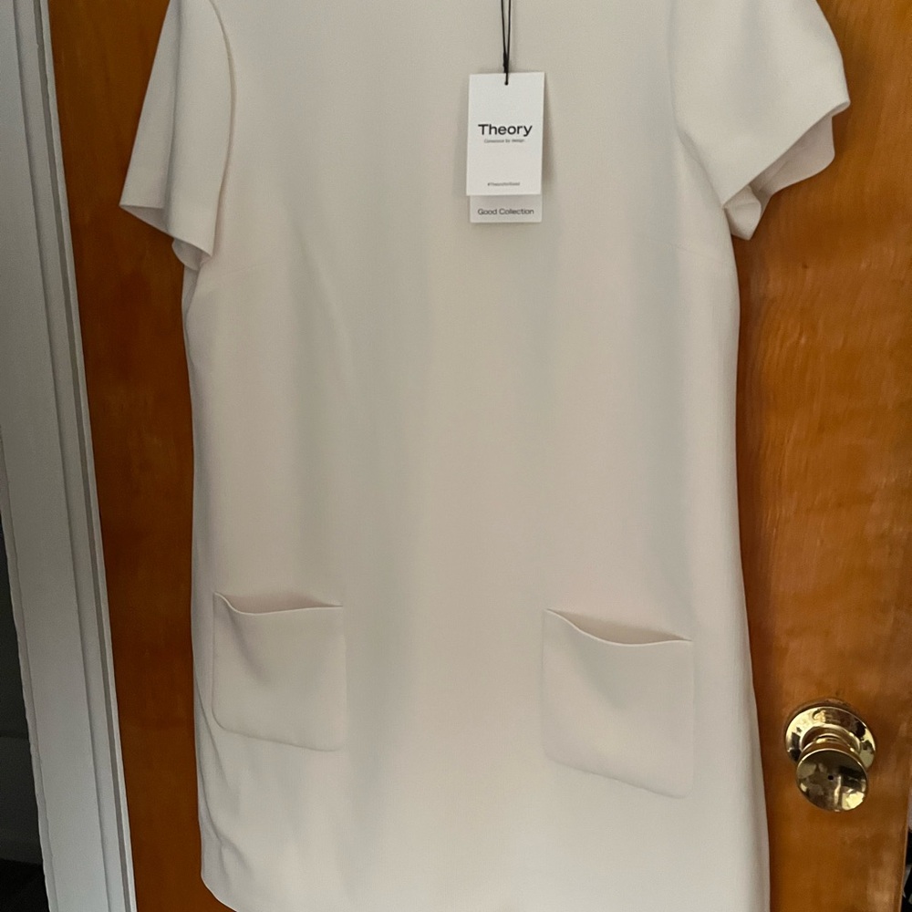 Theory Cream Midi Dress